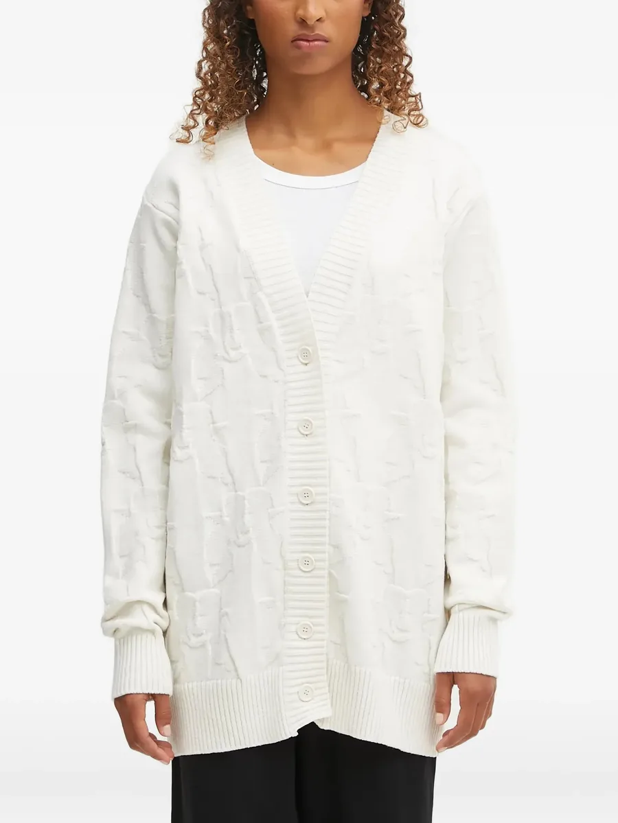 buttoned textured cardigan 2