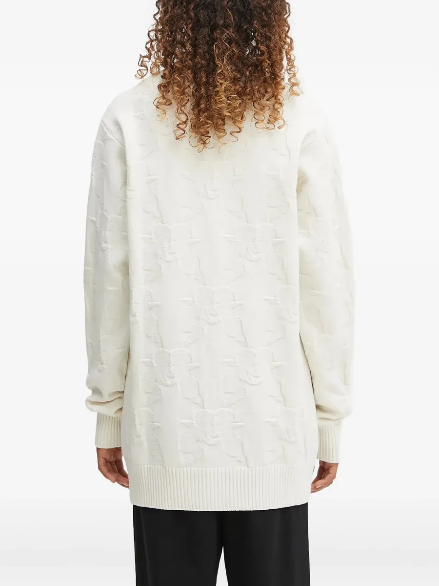 buttoned textured cardigan 8
