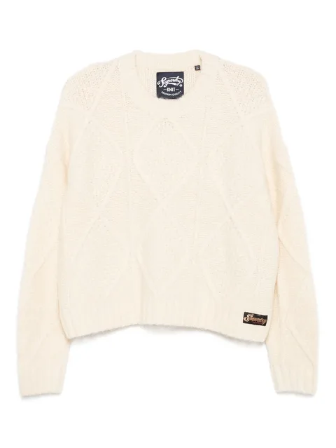 diamond-knit sweater