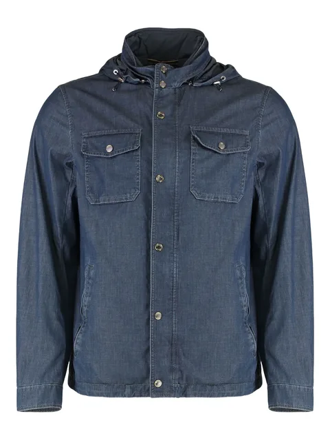 hooded denim jacket