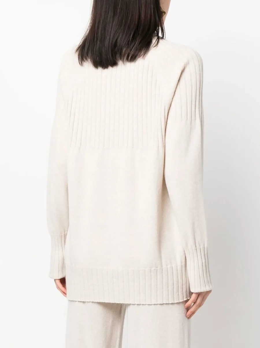 ribbed high-neck cashmere jumper 8