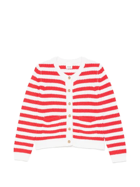 striped buttoned cardigan