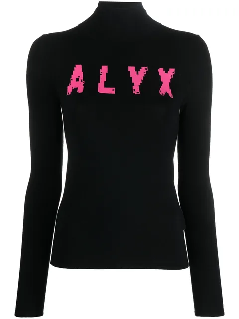 logo intarsia-knit jumper