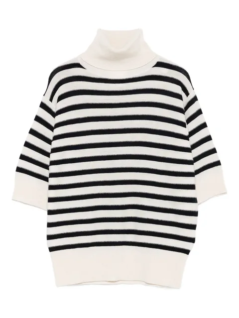 stripe turtleneck sweater