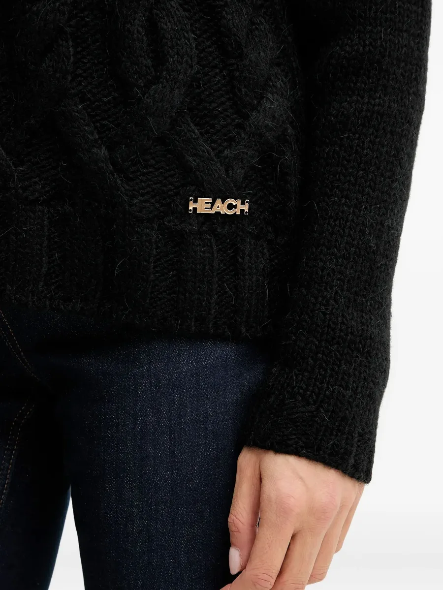 cable-knit roll-neck sweater 8