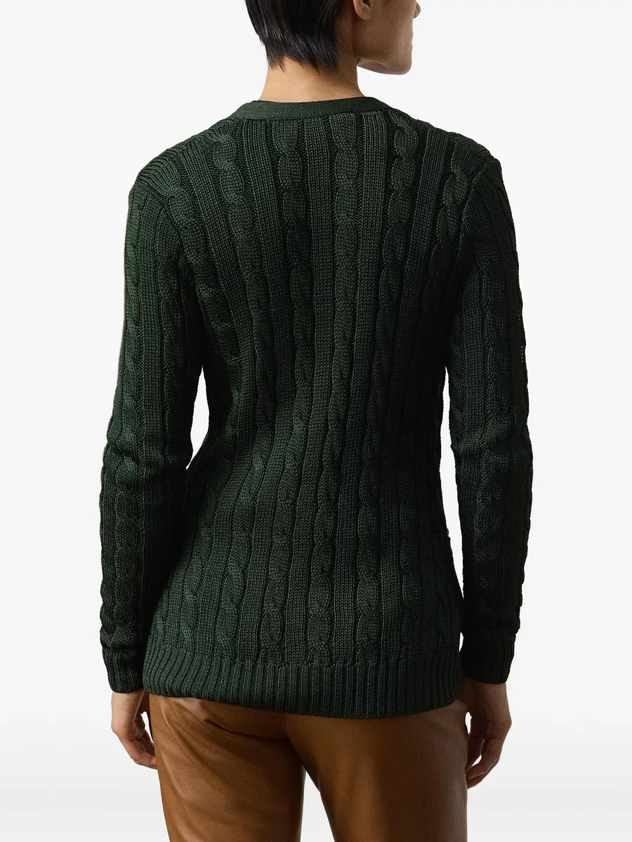 cable-knit silk cardigan 6