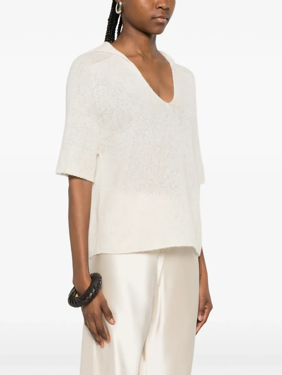 V-neck short-sleeve sweater 5