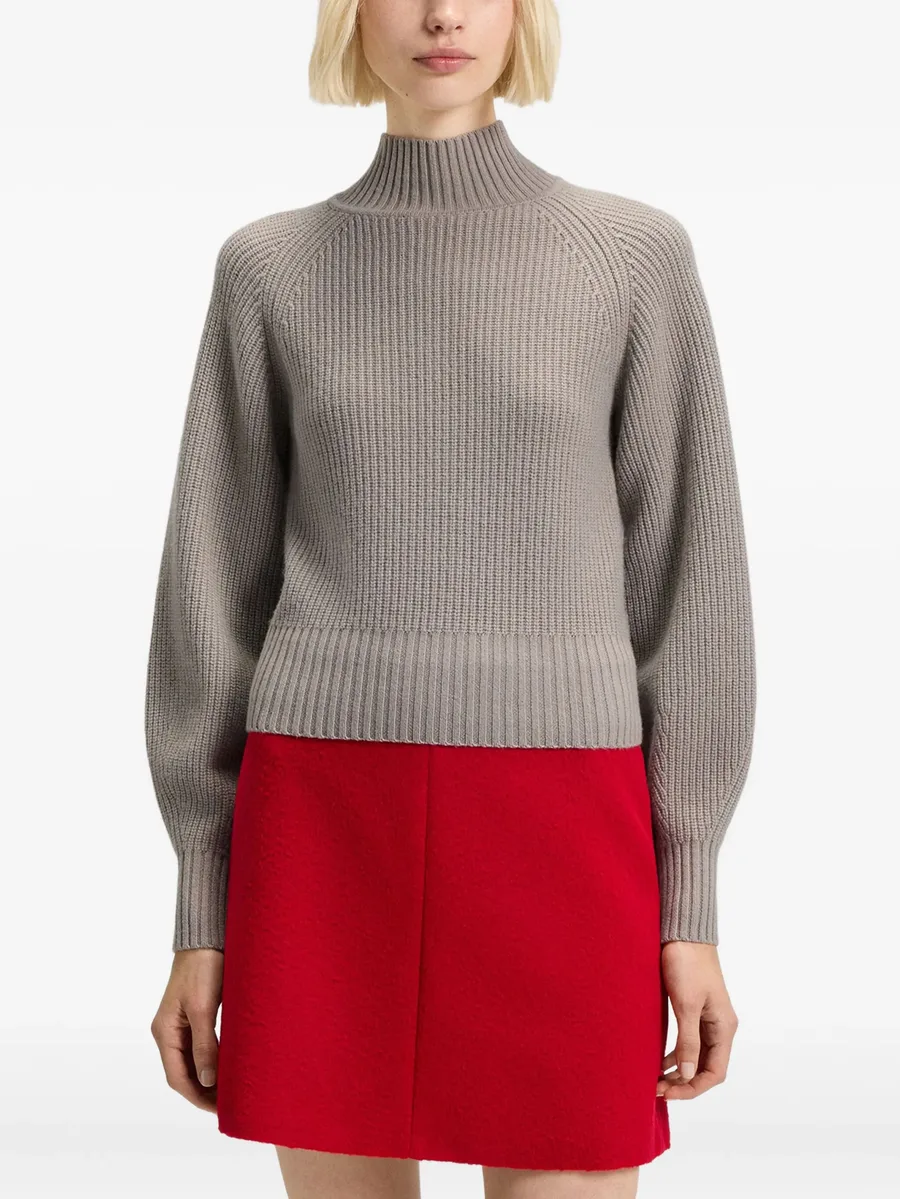 ribbed funnel-neck sweater 4