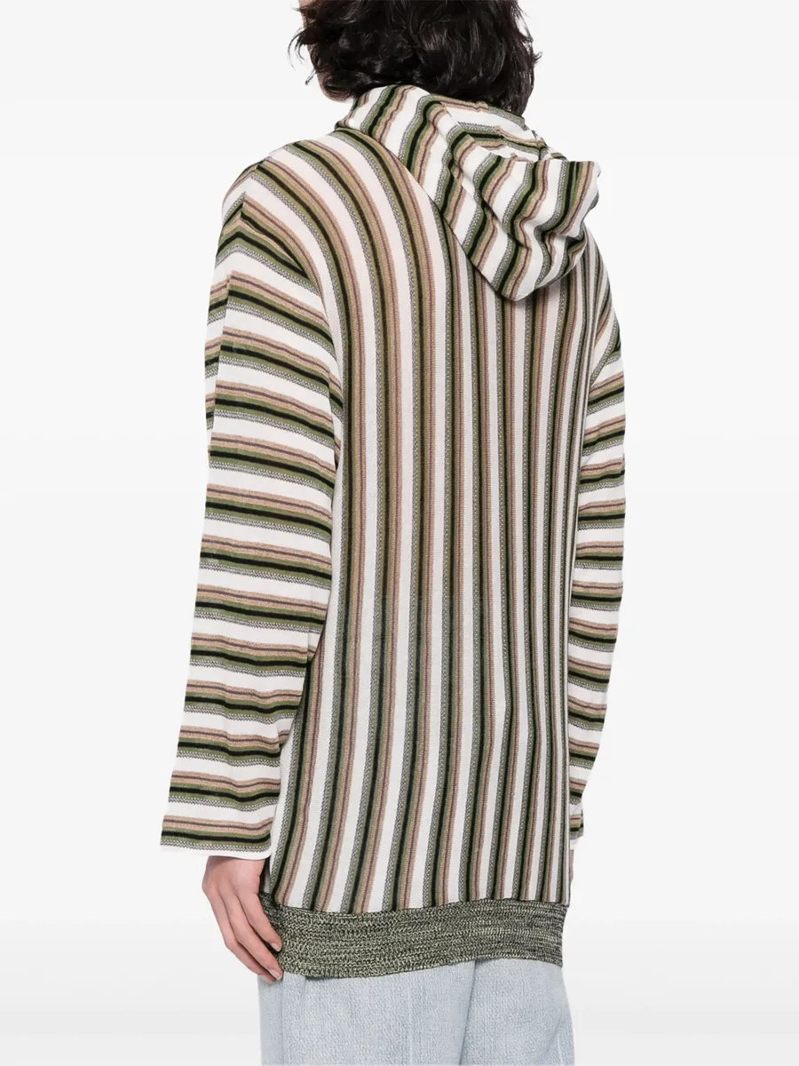 striped linen-blend hoodie 10
