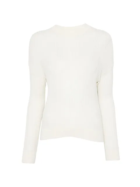 ribbed round-neck sweater