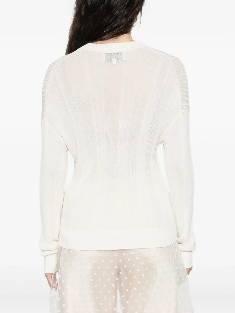 ribbed round-neck sweater 8