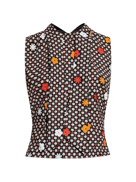 floral sleeveless top