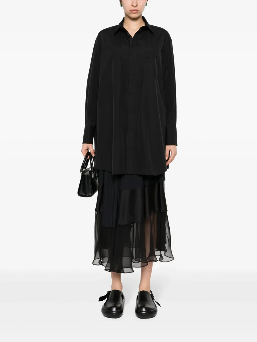 logo-embroidered poplin shirt 3