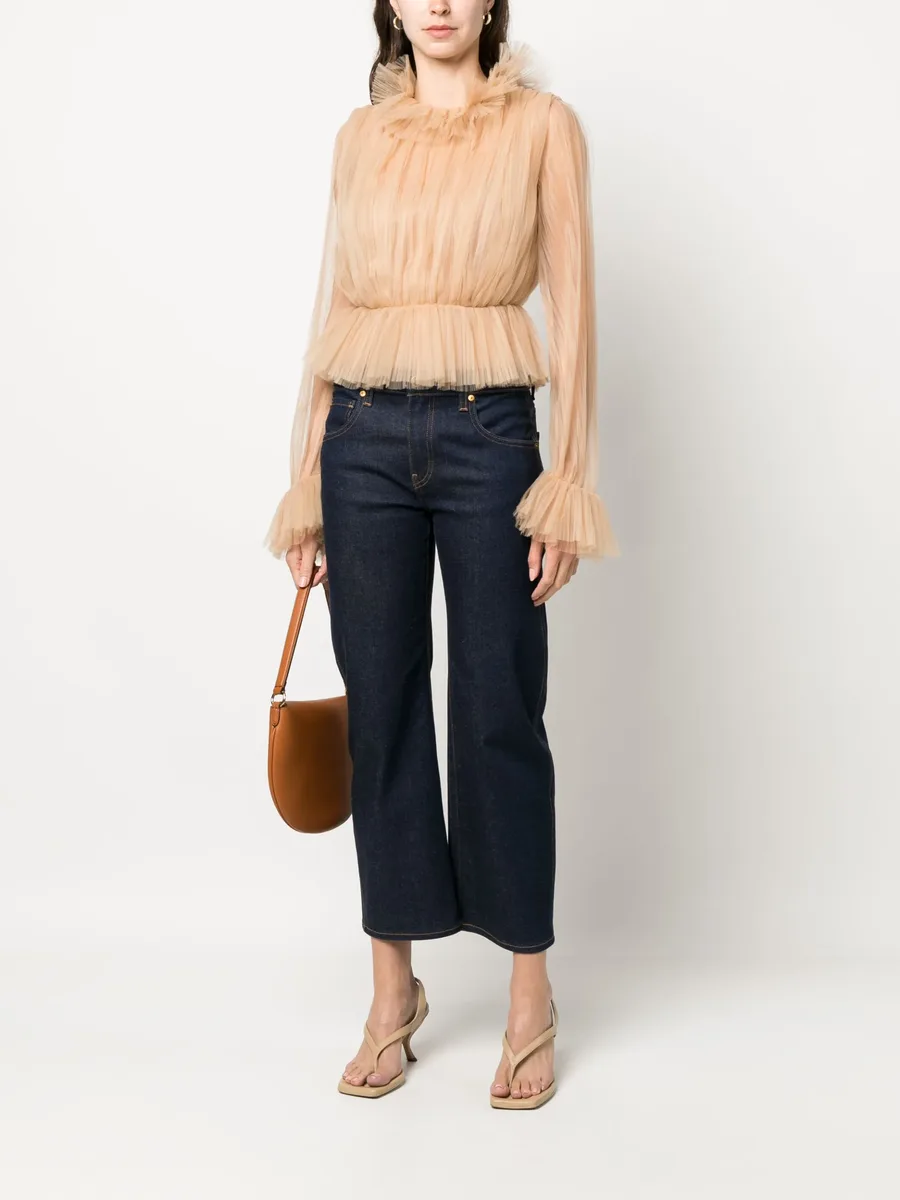 long-sleeve tulle blouse 3