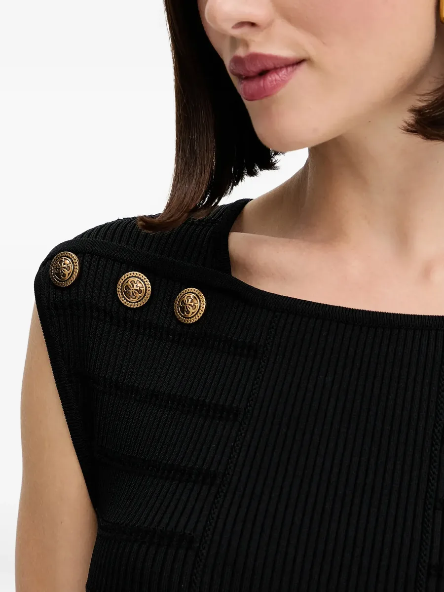 Evangeline button ribbed top 9