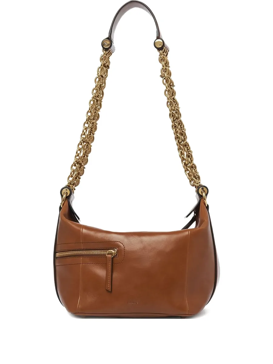 chain-trimmed leather bag 2