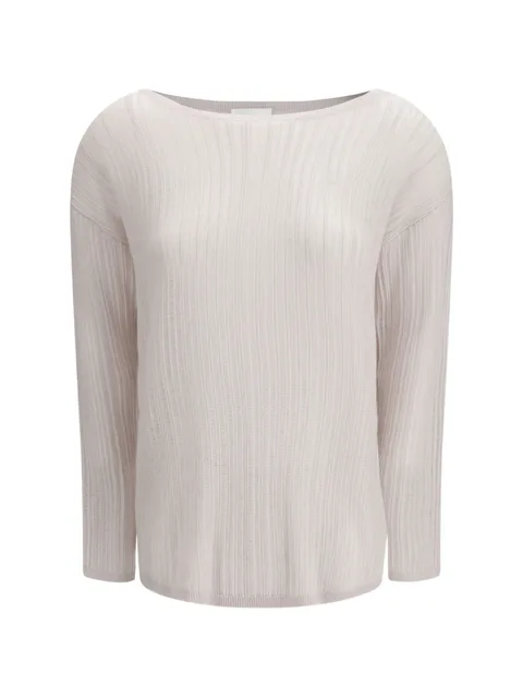 boatneck ribbed knitwear