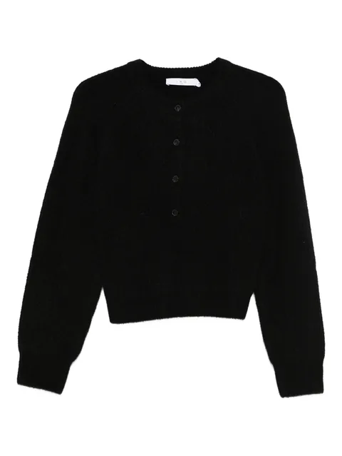 crew-neck cardigan