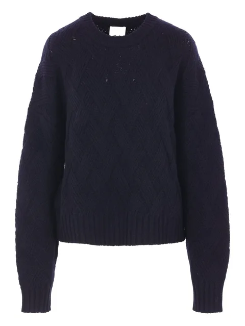 diamond-pattern wool sweater