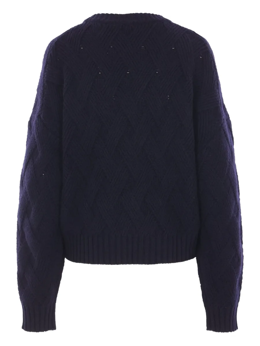 diamond-pattern wool sweater 3
