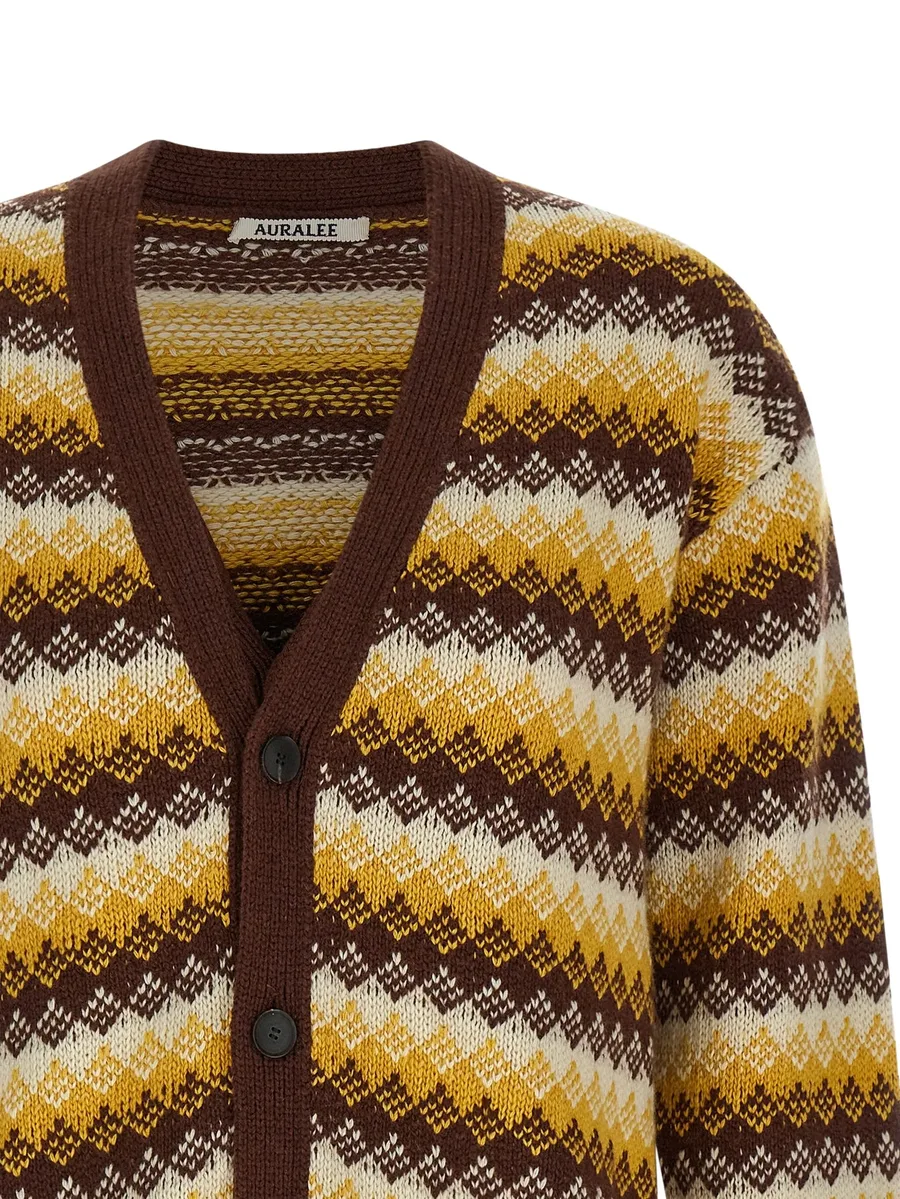 patterned-jacquard cardigan 6