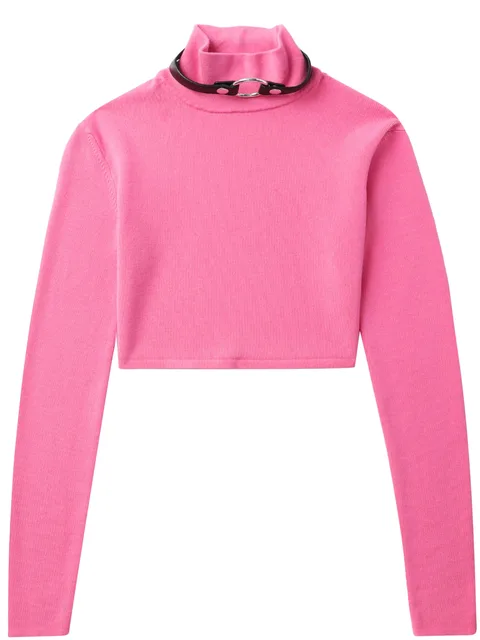 long-sleeve cropped jumper