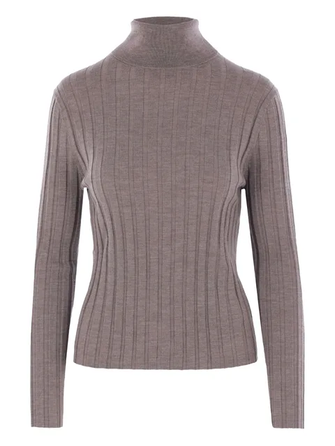ribbed turtleneck sweater