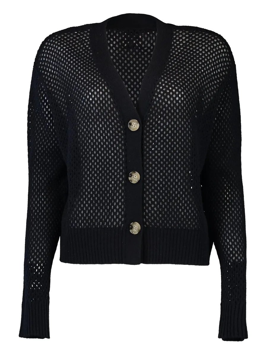 V-neck button-up cardigan 2