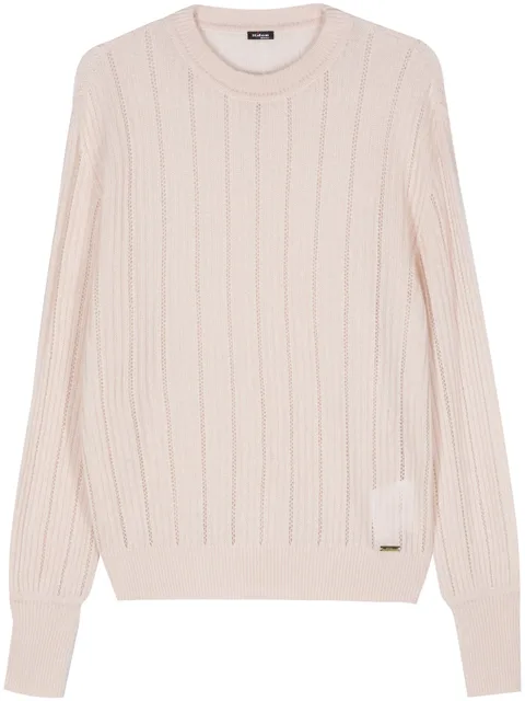 pointelle-trim sweater