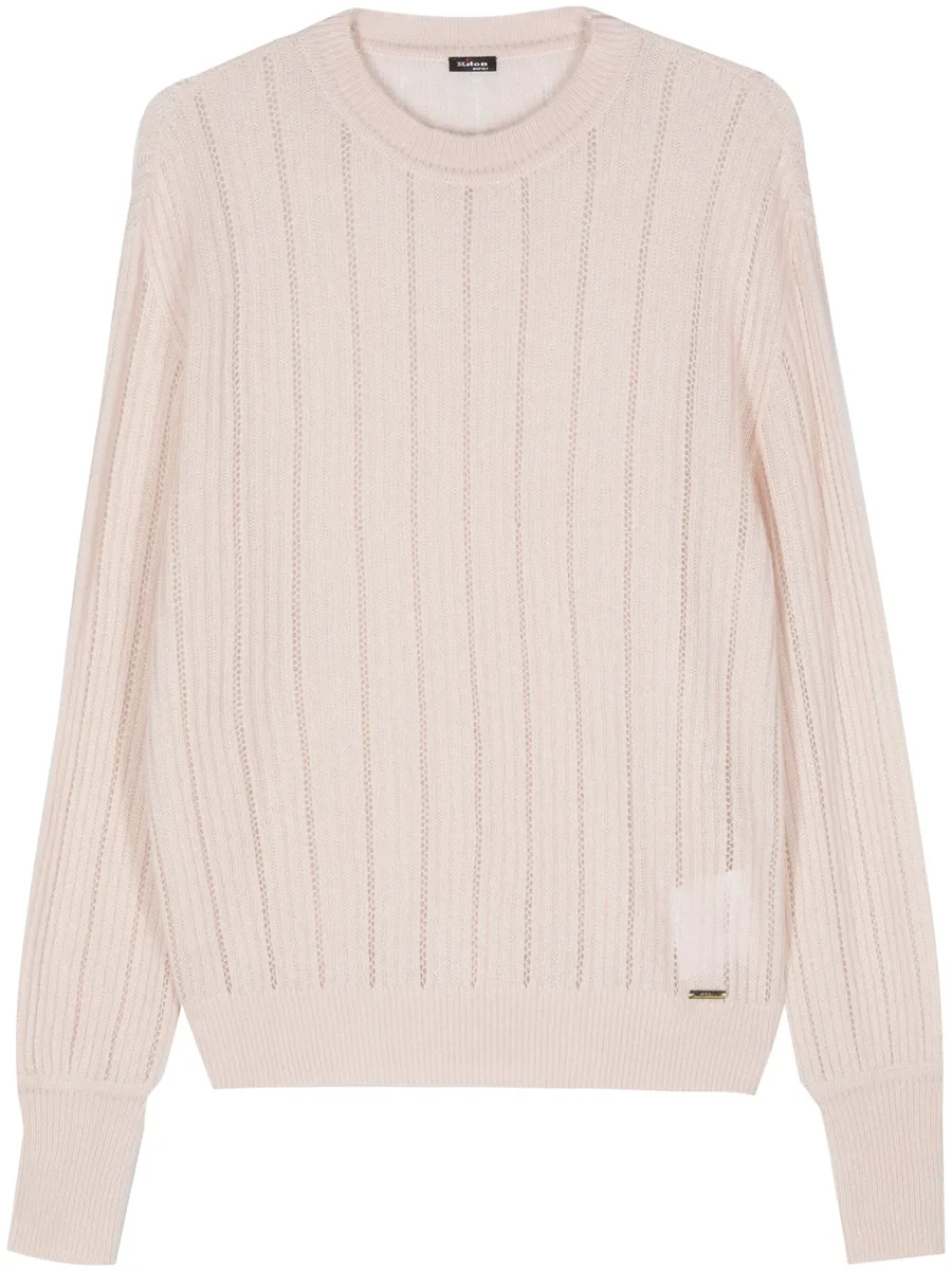 pointelle-trim sweater 2