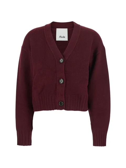 button V-neck cardigan