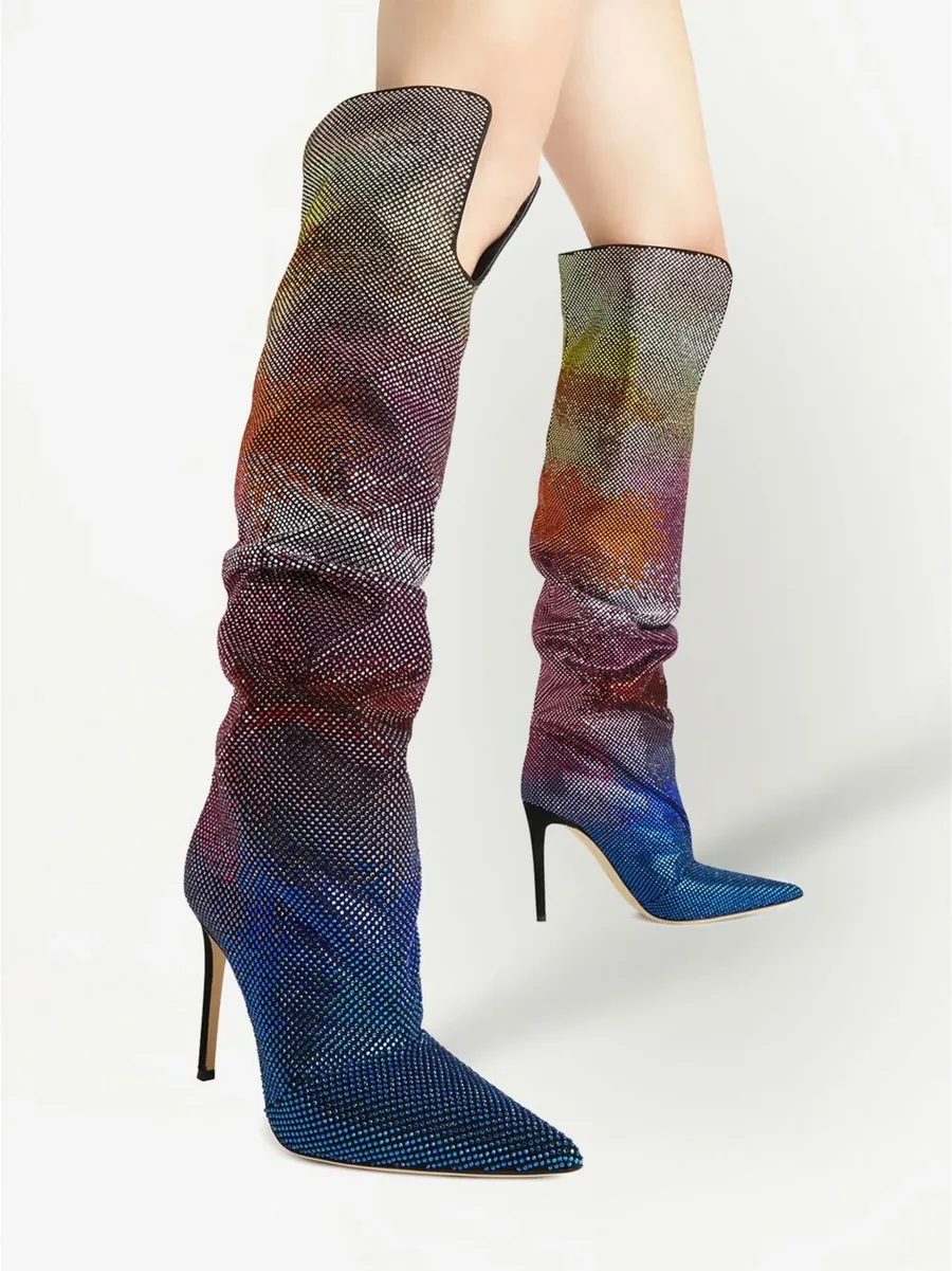 105mm GZ Gala Caleido knee-high boots 9