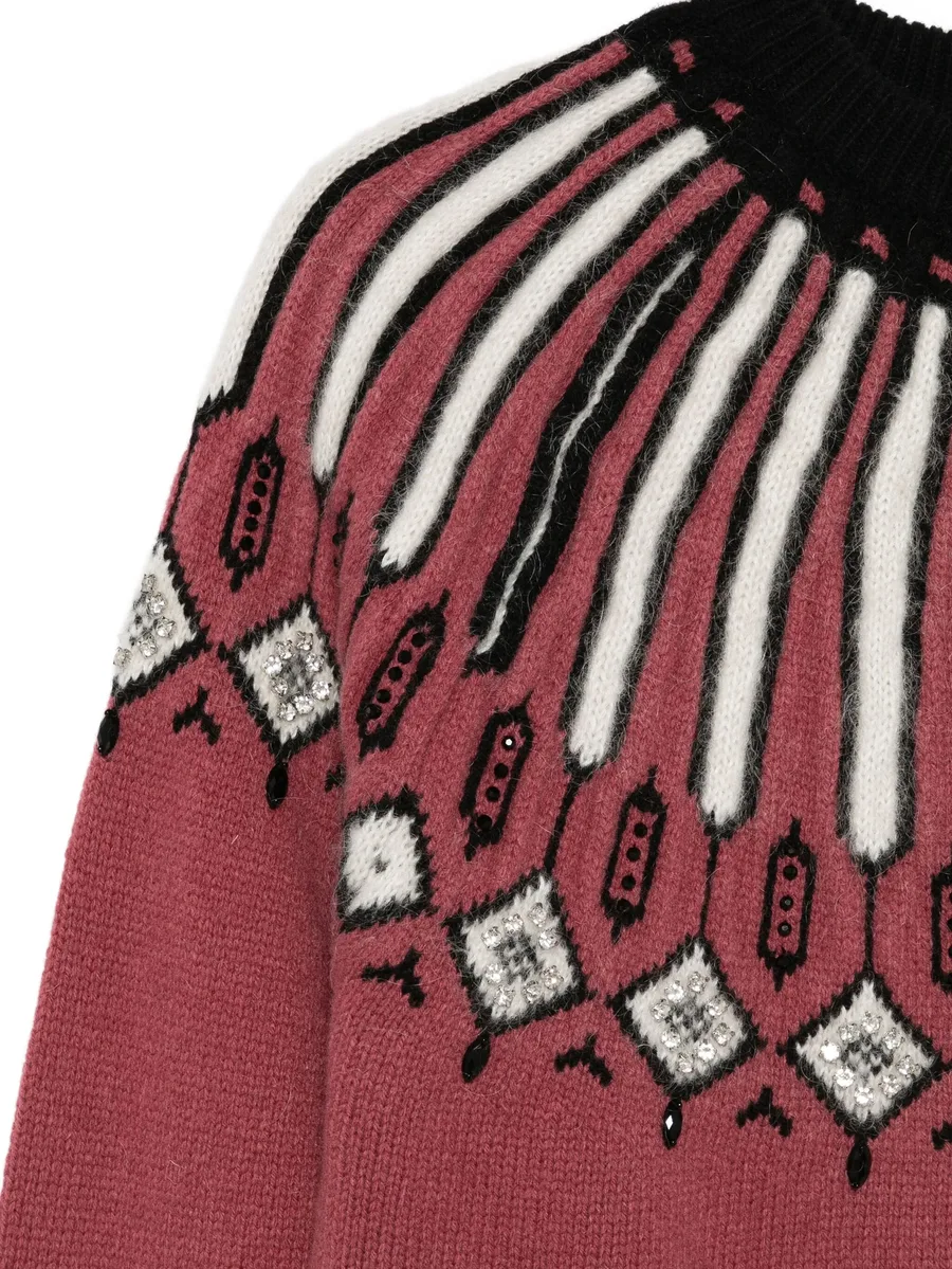 Adriane embellished-patterned sweater 6