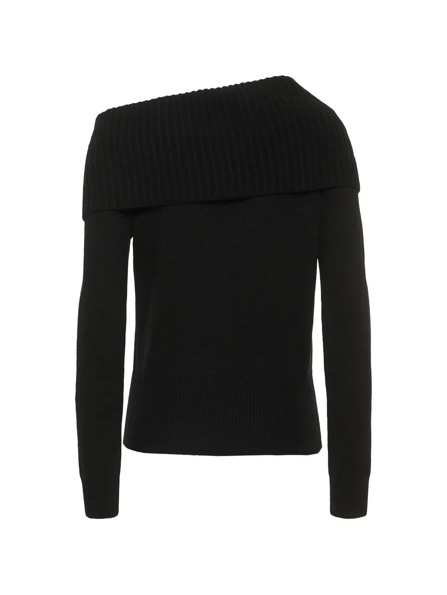 asymmetric-neckline cashmere sweater 4