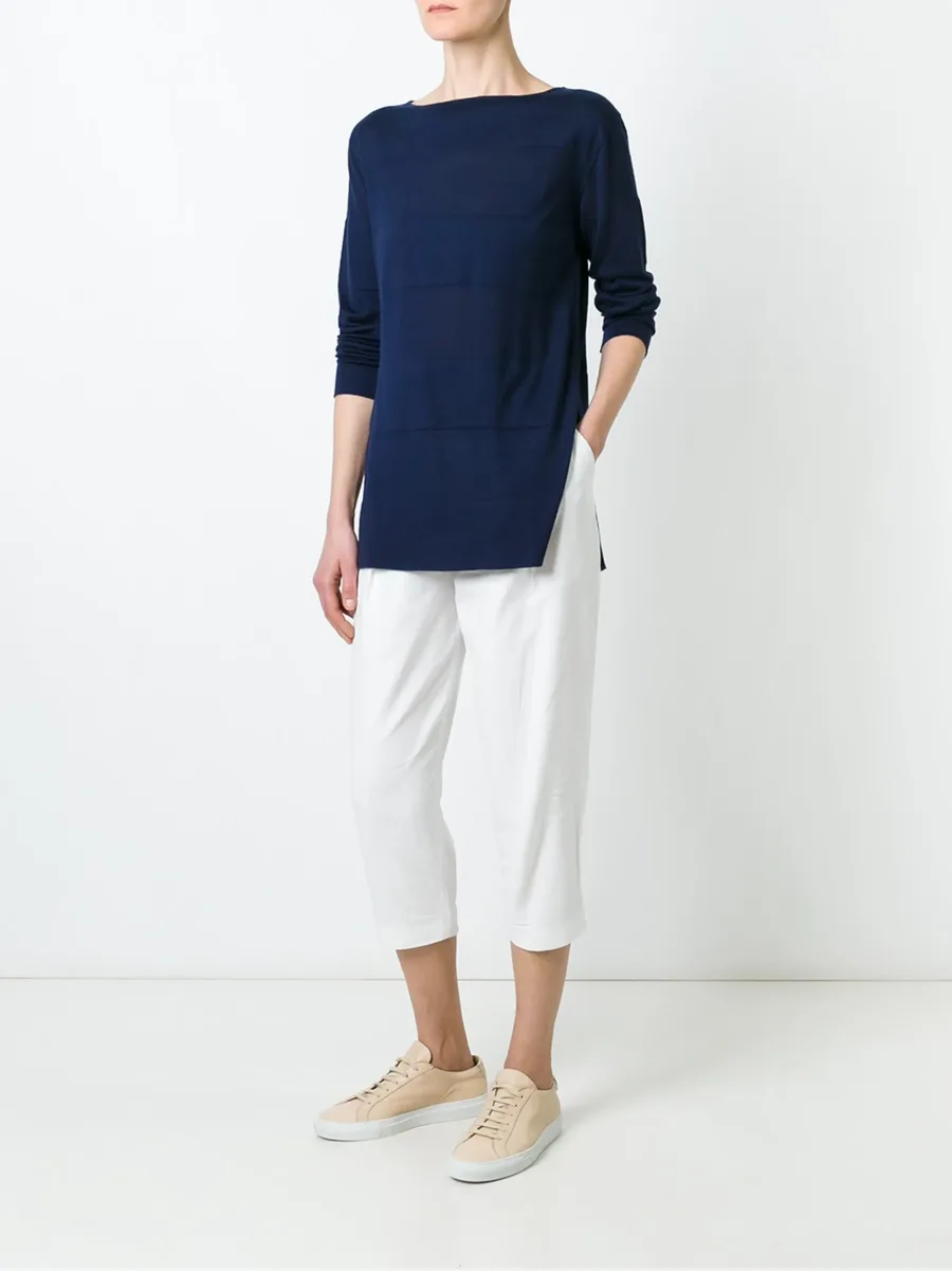 cashmere boat neck sweater 4