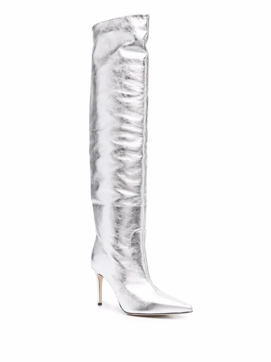 x Brian Atwood Carra metallic-effect boots 3