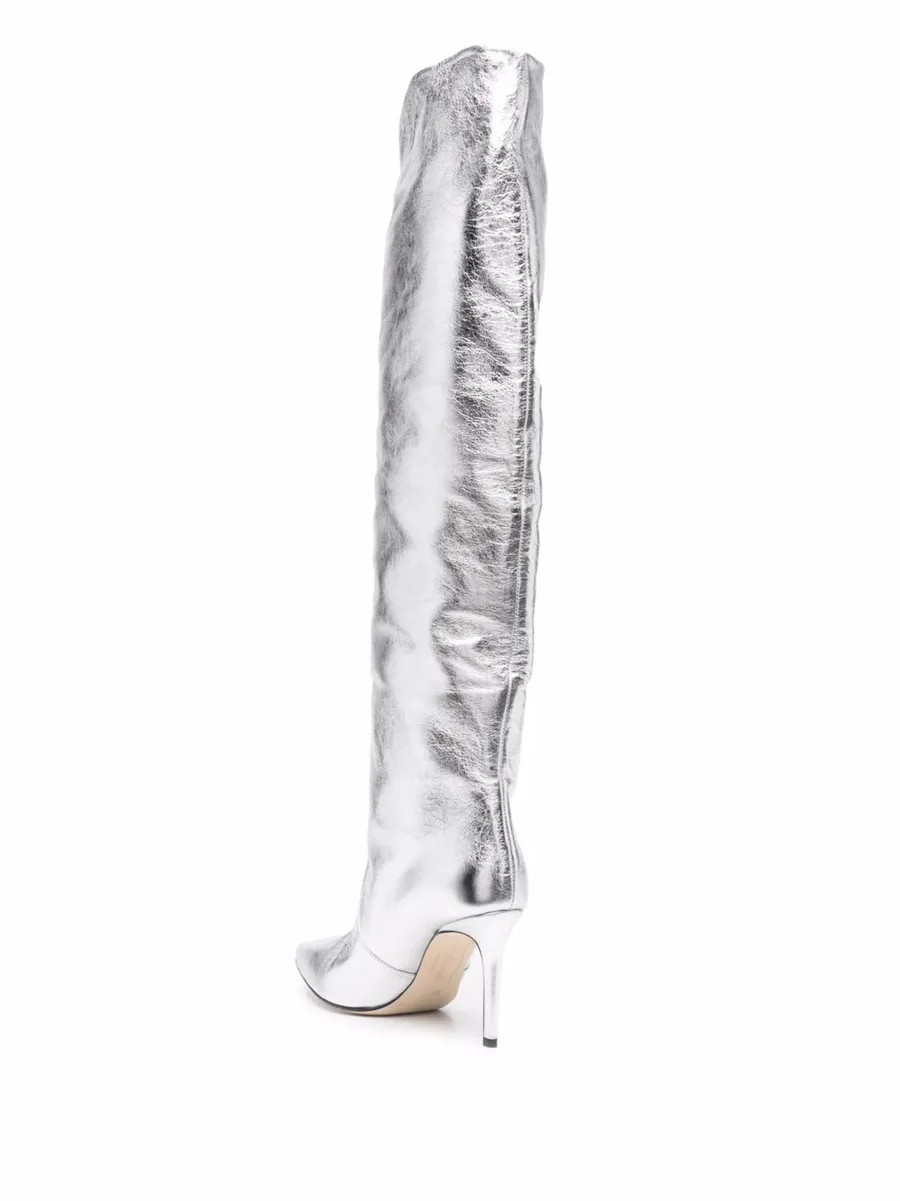 x Brian Atwood Carra metallic-effect boots 6