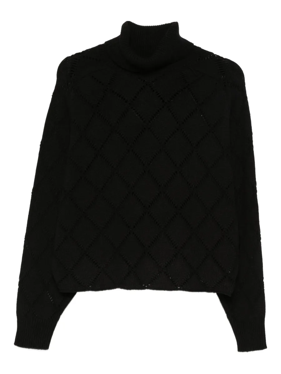 openwork turtleneck sweater 2