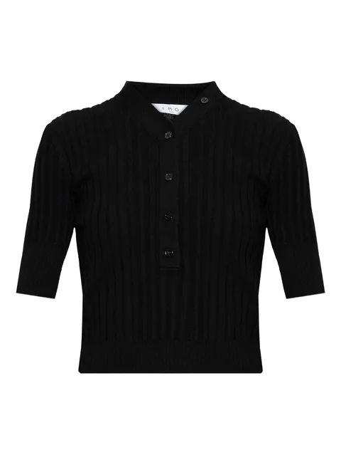 button ribbed sweater