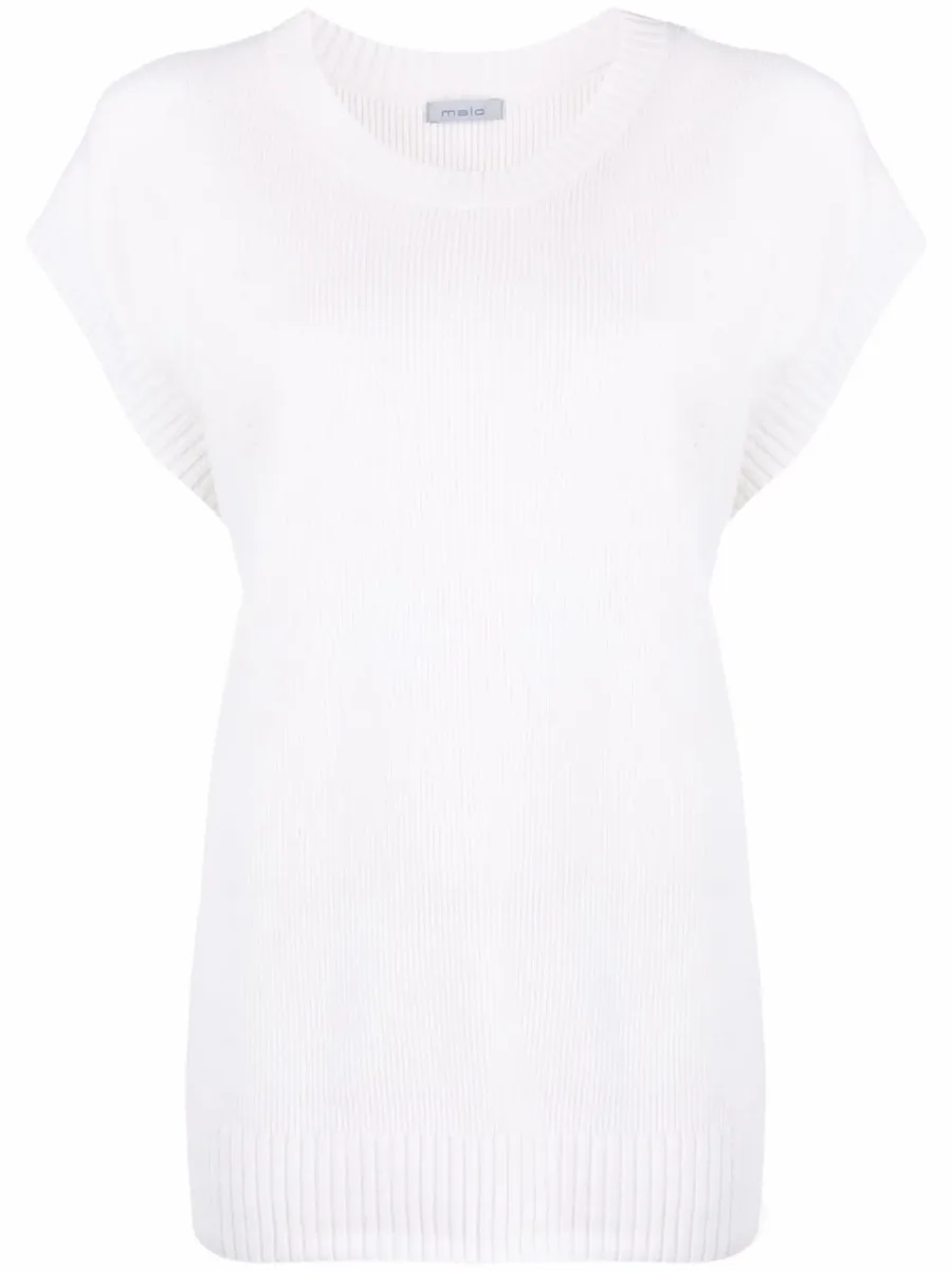 ribbed-knit cashmere T-shirt 2