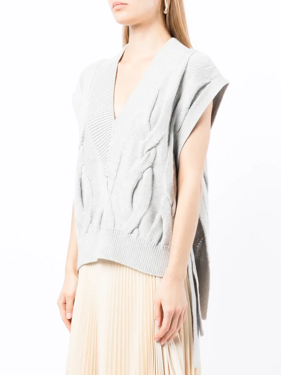 X Beyond The Radar cable knit vest 5
