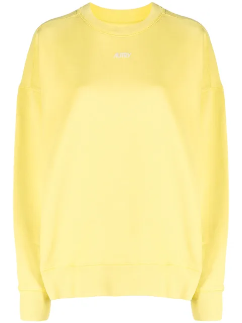 logo-print cotton jumper