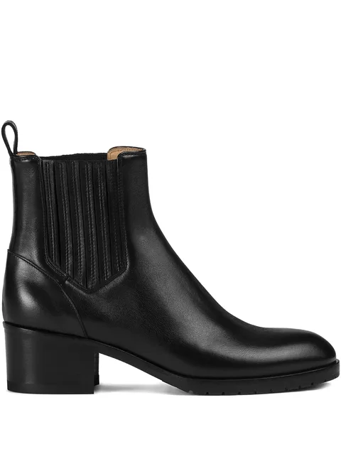 block-heel leather Chelsea boots