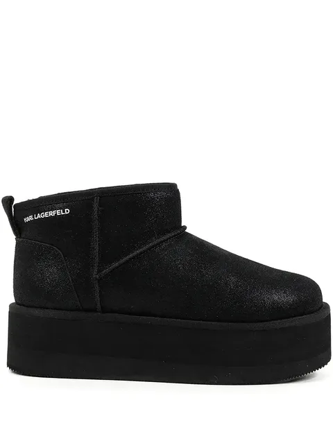 Thermo platform ankle boots