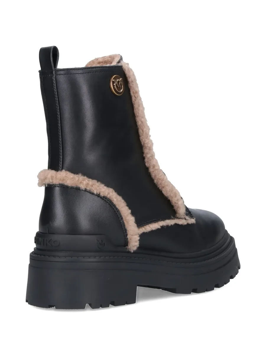 lace-up shearling trim boots 8