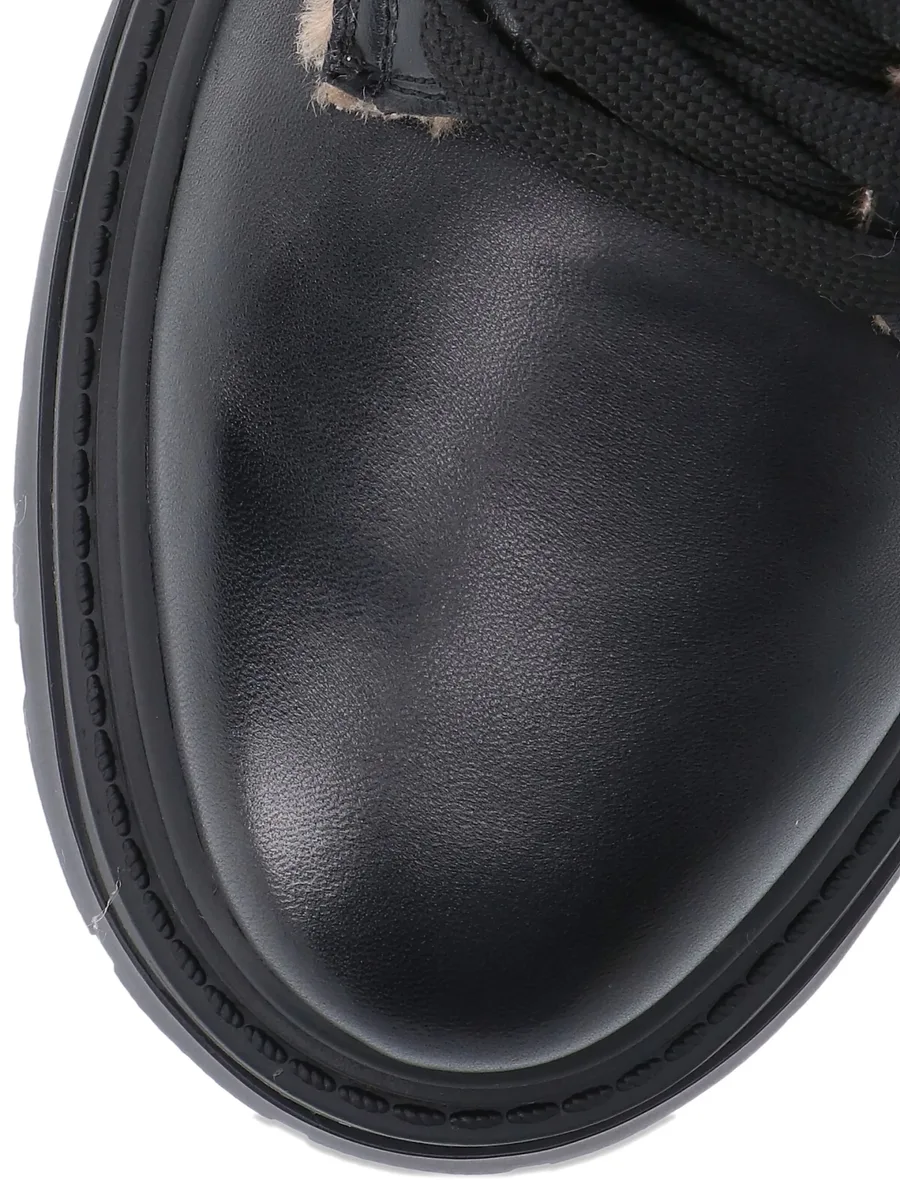 lace-up shearling trim boots 9