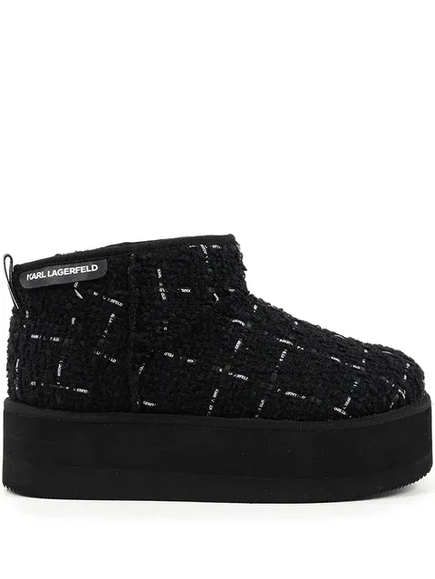 Thermo check-pattern platform boots