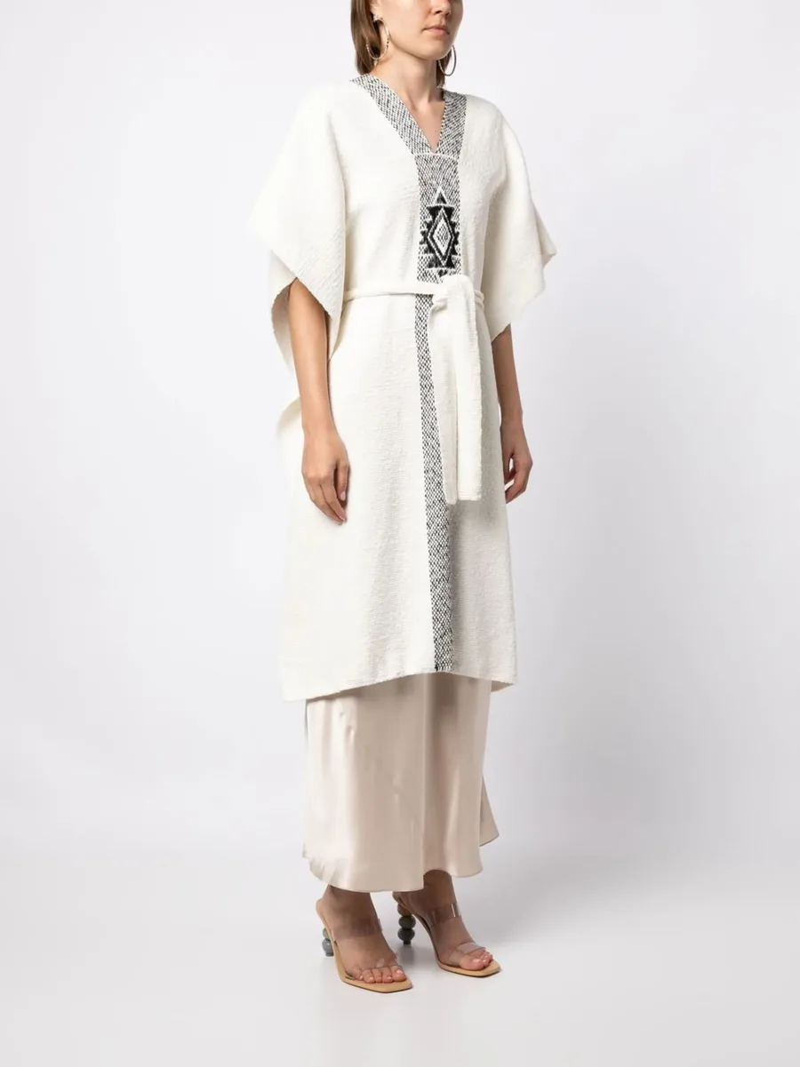 Estrella tied-waist kaftan 6