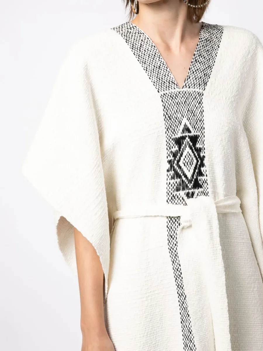 Estrella tied-waist kaftan 9