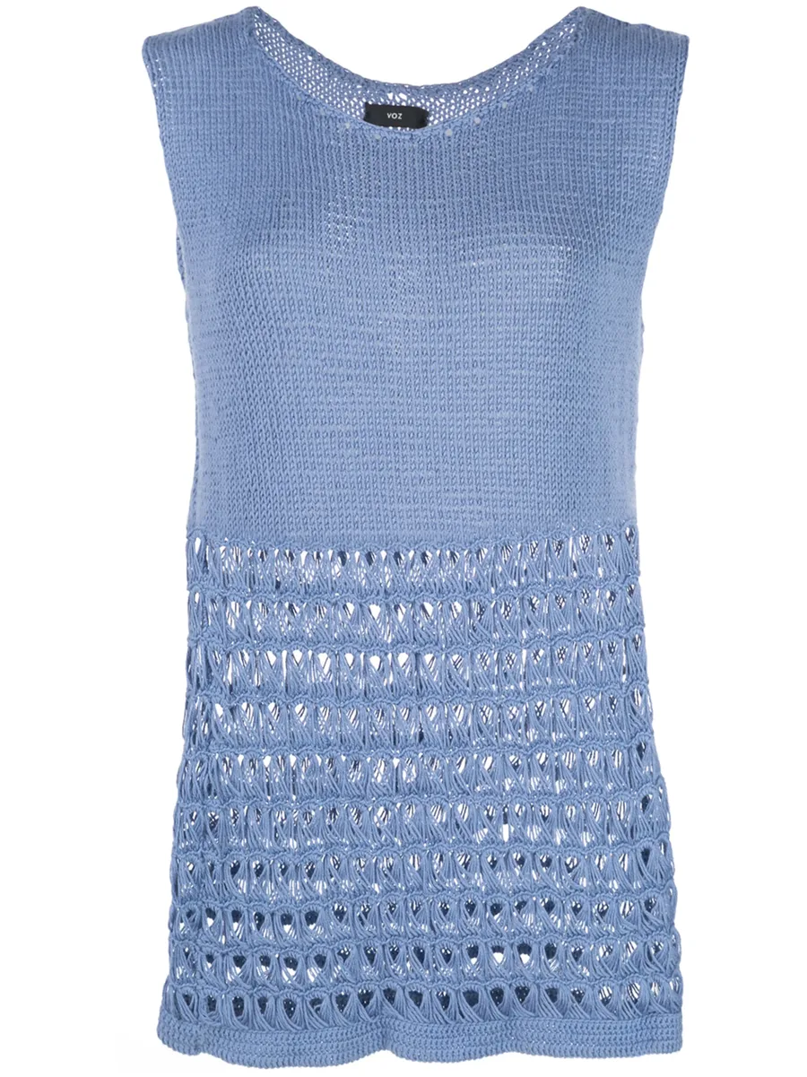 sleeveless knitted top 2